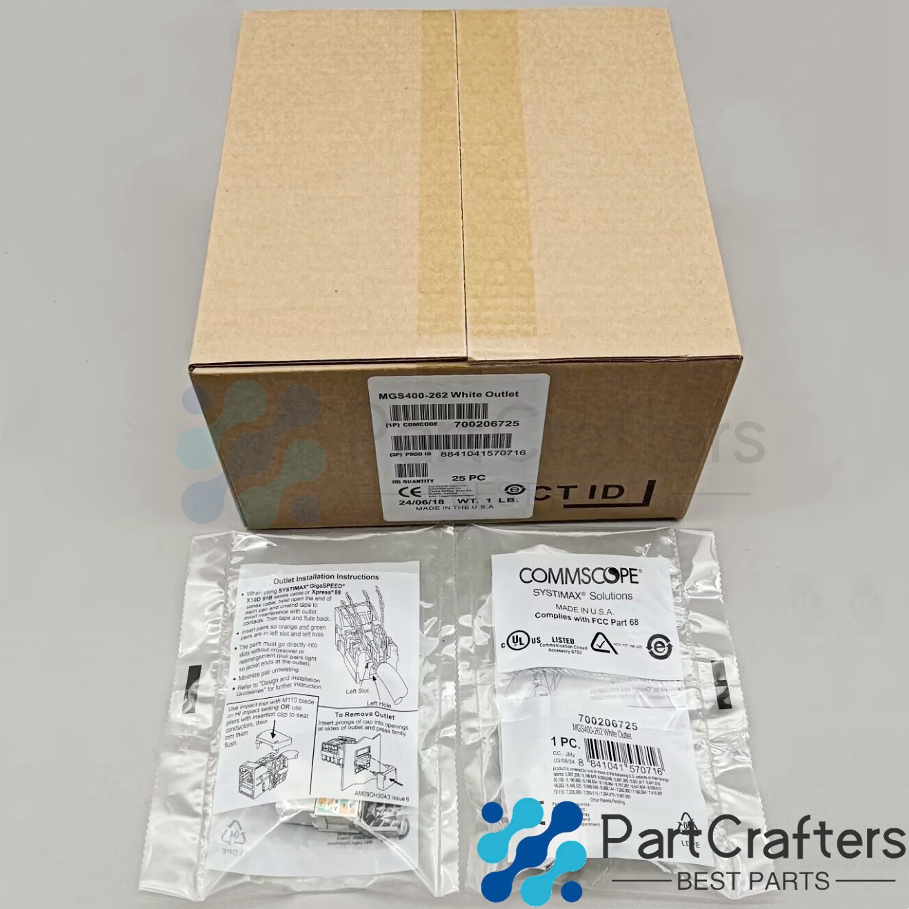 RJ45CAT6 MGS400-26 25PCS For CommScope Category 6 Gigabit Network Jack Module