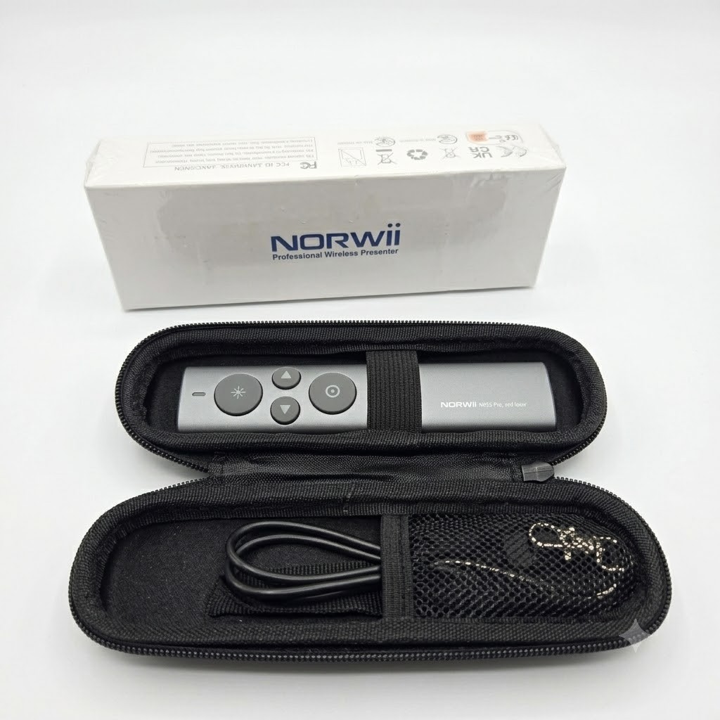 New Norwii Wireless Presentation Clicker Digital Pointer N95s Pro Red Light