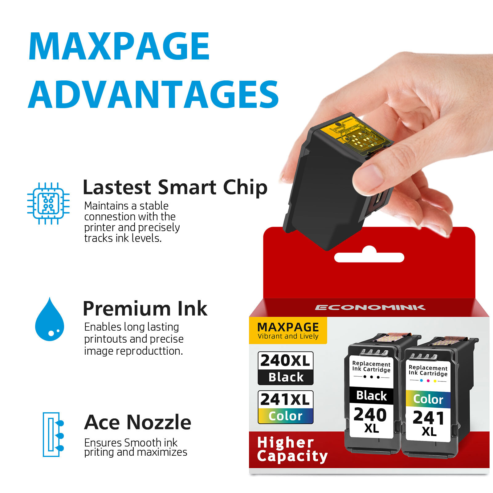 XL Ink Cartridges PG-240XL CL-241XL for Canon PIXMA MG3600 MX472 MX452 Printer