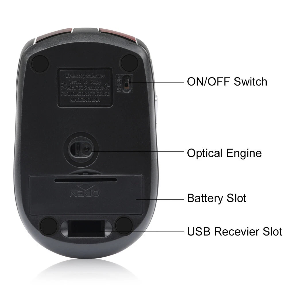Wireless Optical Mouse Mice 2.4GHz USB Receiver For Laptop PC Computer DPI USA