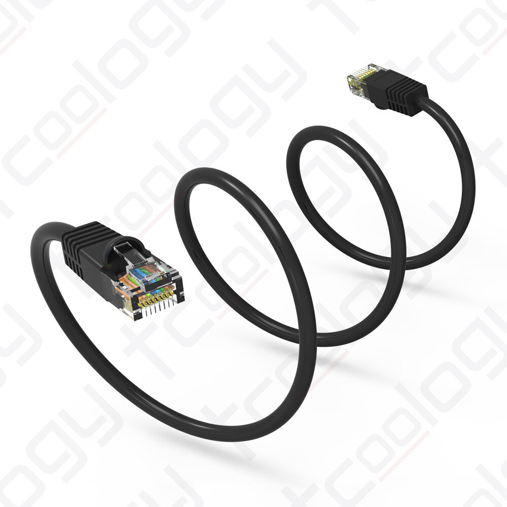 [UL Listed] TCoology Cat6 Patch Cord Booted Cable 24 AWG 550mhz UTP- 10 Pack Lot