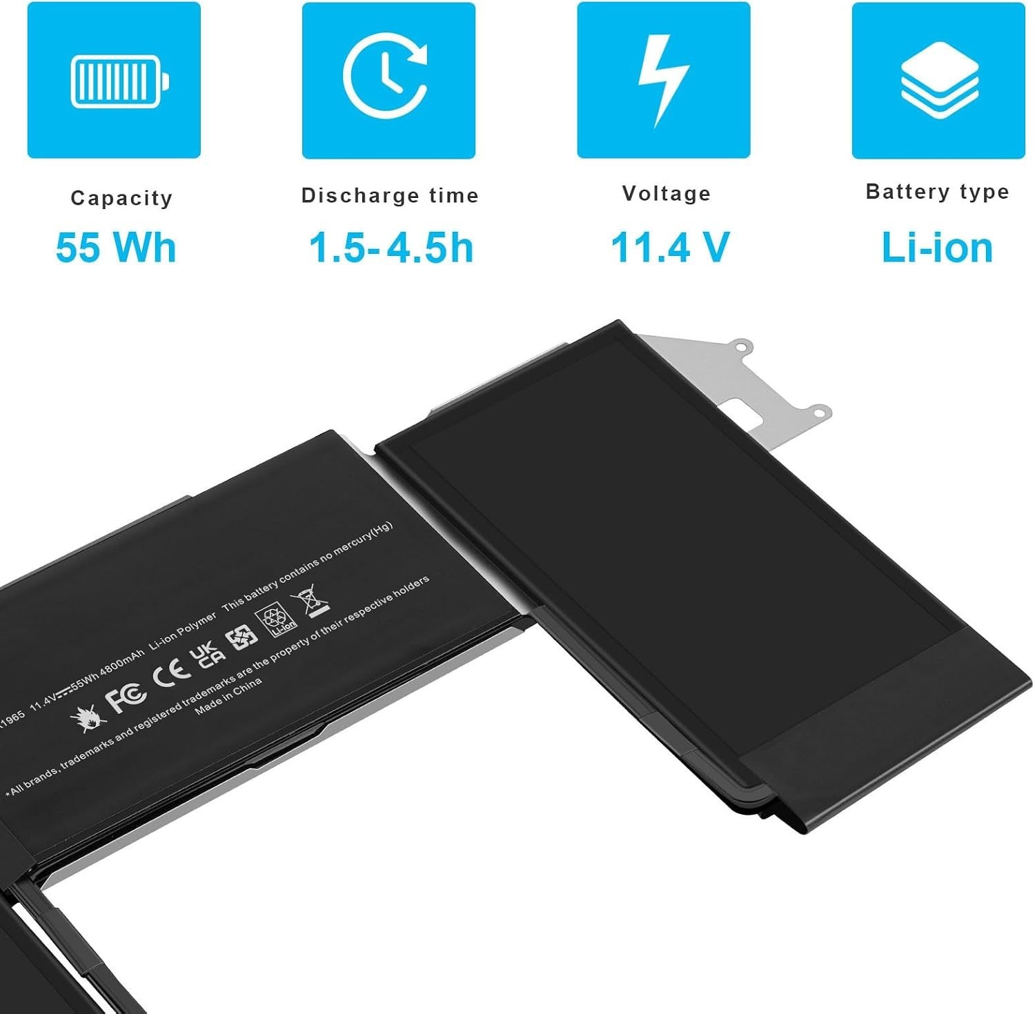 Safe & Durable A1965 Battery Replacement – MacBook Air A1932, A2179 Compatible