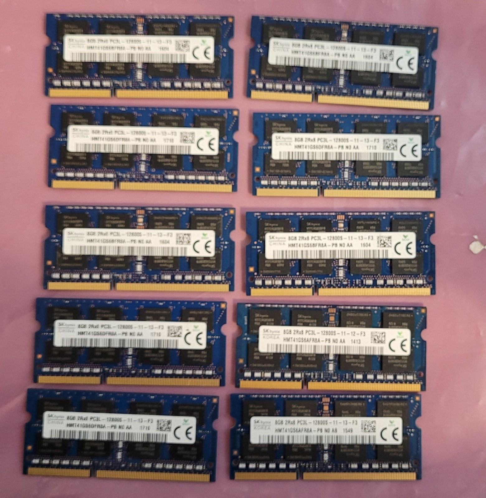 Skhynix 8GB PC3L 12800 DDR3L 1600MHz 2Rx8 Laptop Memory RAM 1.35V CL11