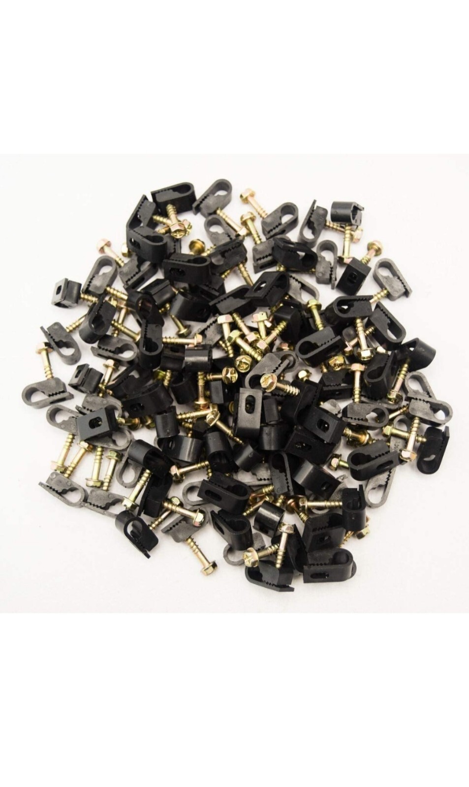 Single Cable Clips – Black 100 Count