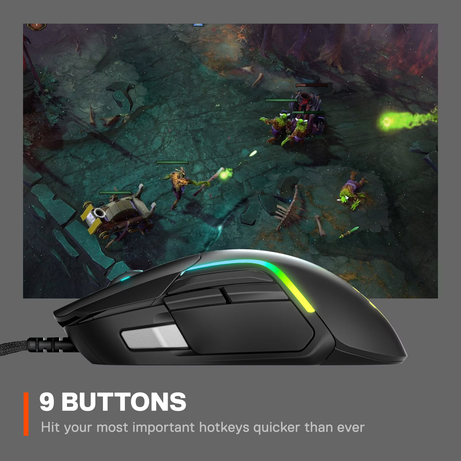 SteelSeries – Rival 5 Wired Optical Gaming Mouse with RGB Lighting – Black