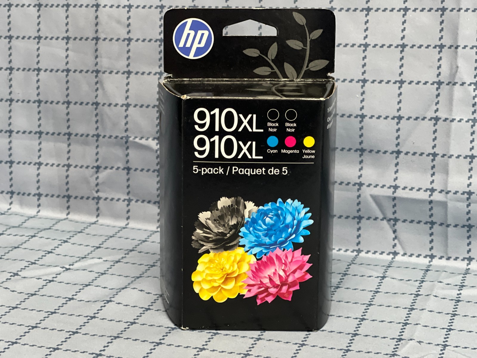 GENUINE HP 5 Pack 910XL Black & Color Ink Cartridges New in Retail Box 11/2027