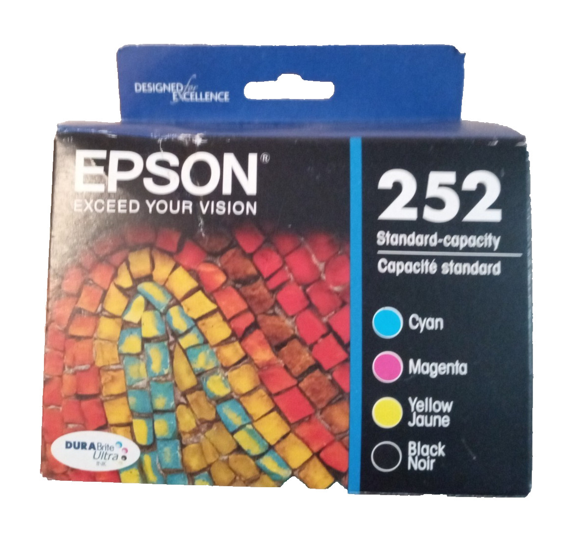 2 sets of Epson OEM original 252 standard capacity ink cartridges 8 count NEW