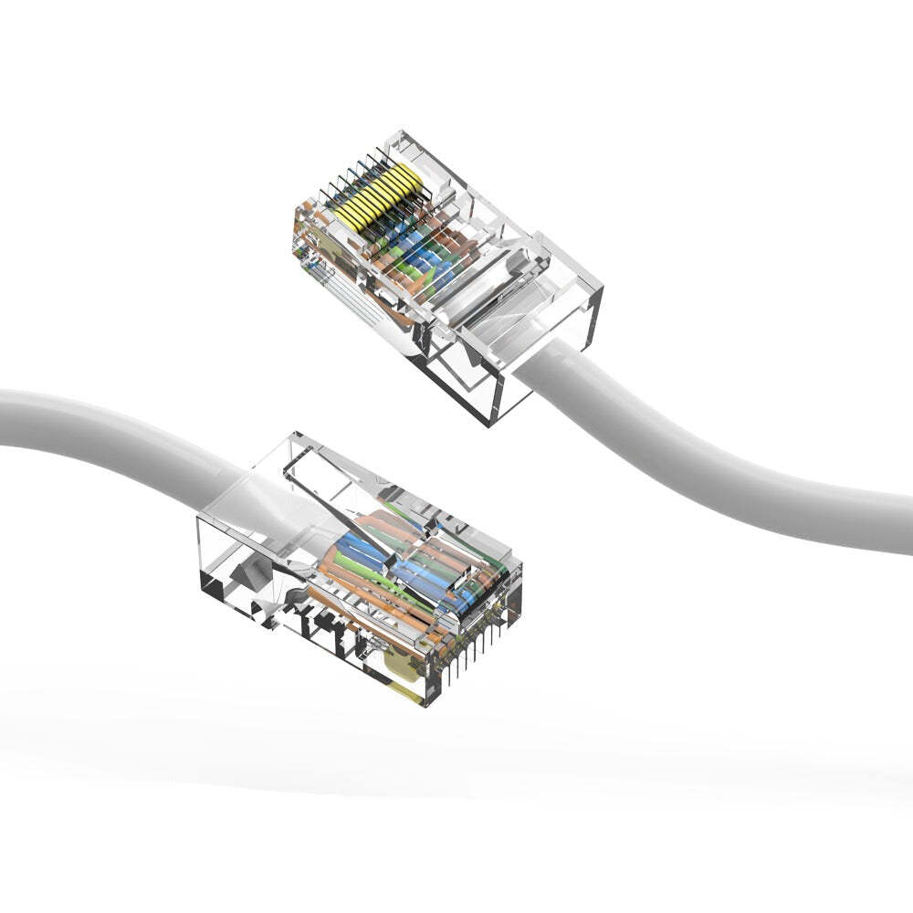 1Ft CAT5E UTP Ethernet Network Non Booted Cable White