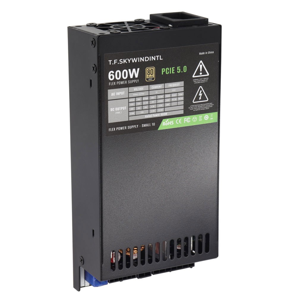 600W FLEX ATX Power Supply Modular, 80+ Gold, PCIe 5.0 GPUs 6+2 pin Connectors