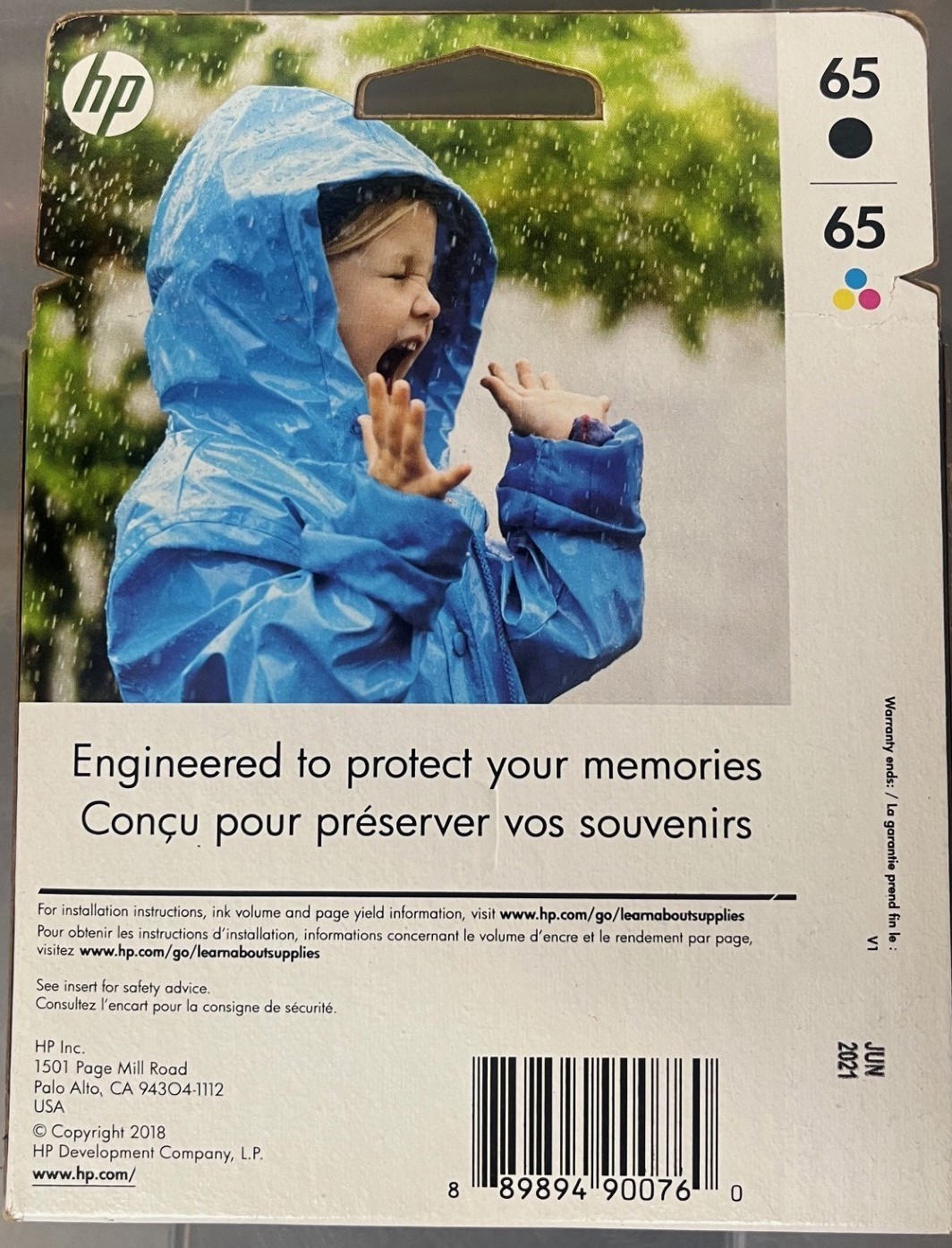HP 65 INK 2-PACK – BLACK NOIR/TRI-COLOR – SEALED IN BOX new ink two EXP JUN 2021