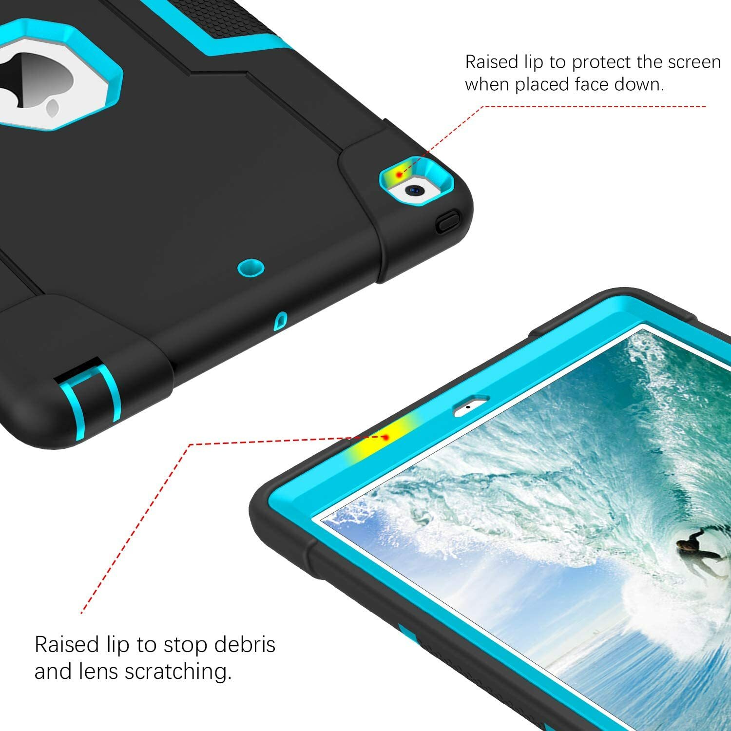 Shockproof Heavy Duty Hard Case Stand Cover for iPad 9th 10.2″ Pro 9.7 Air Mini