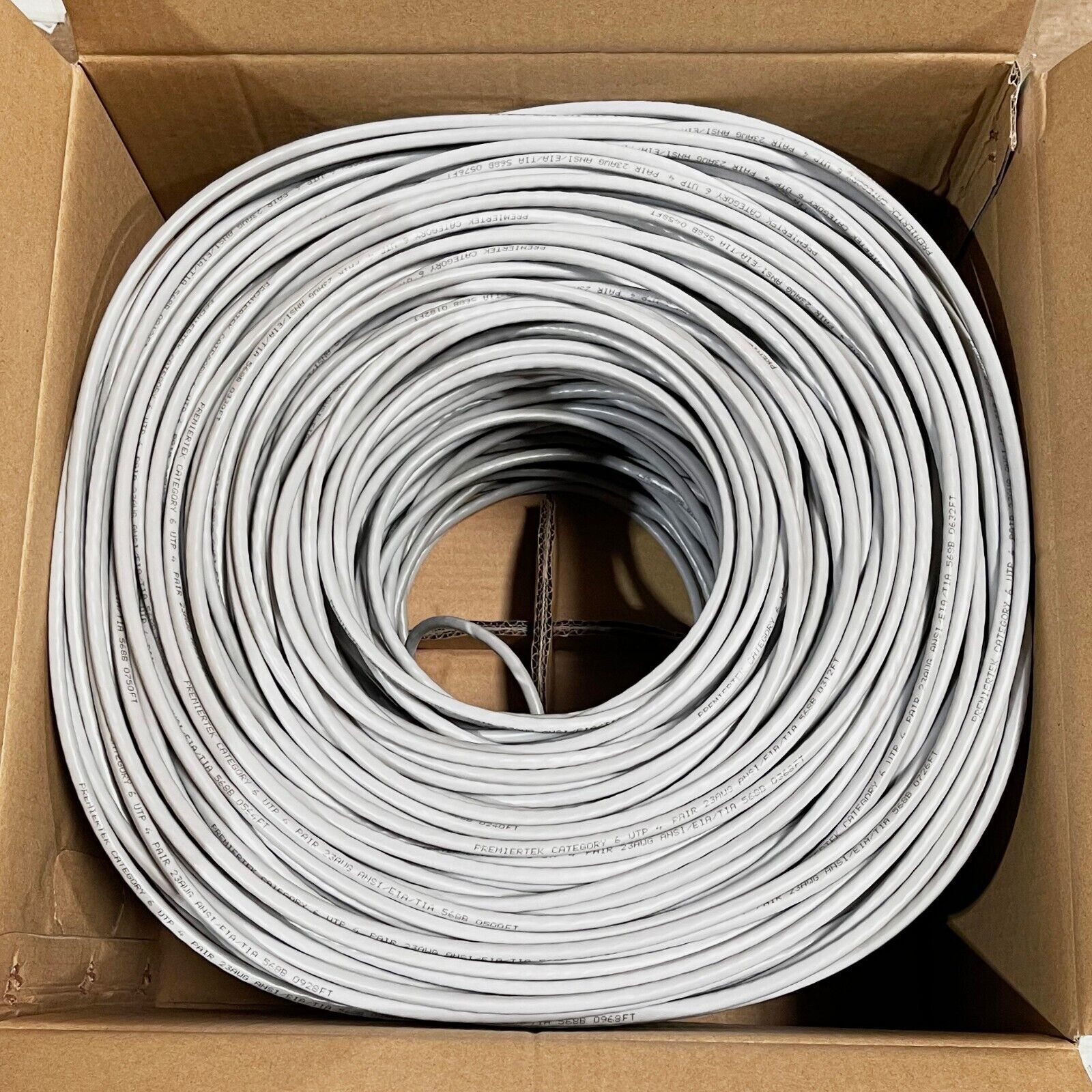 CAT6 1000FT UTP Cable 23AWG CMR 550MHz Network Ethernet Bulk Wire LAN NEW