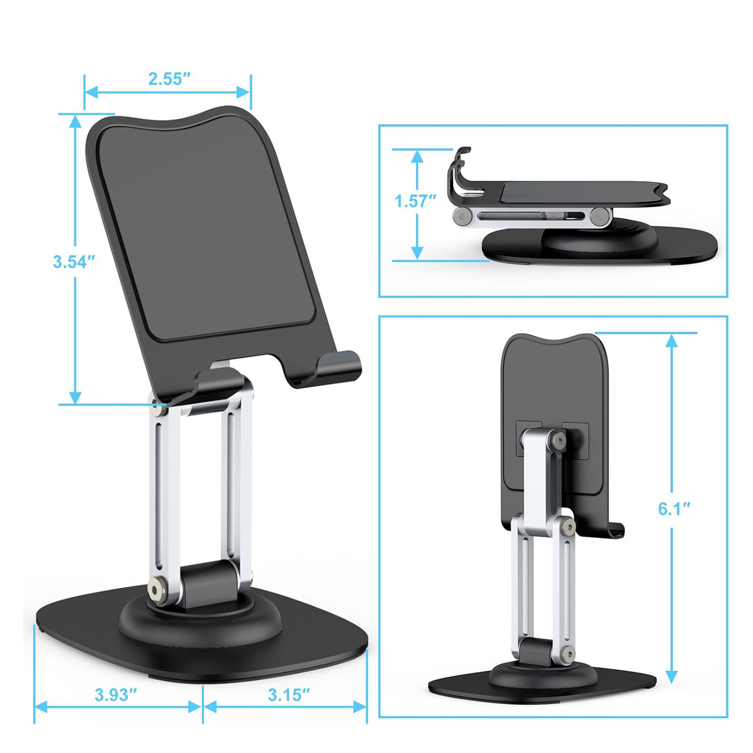 360° Desktop Stand Desk Phone Holder Mount Cradle For Mobile Tablet iPad iPhone