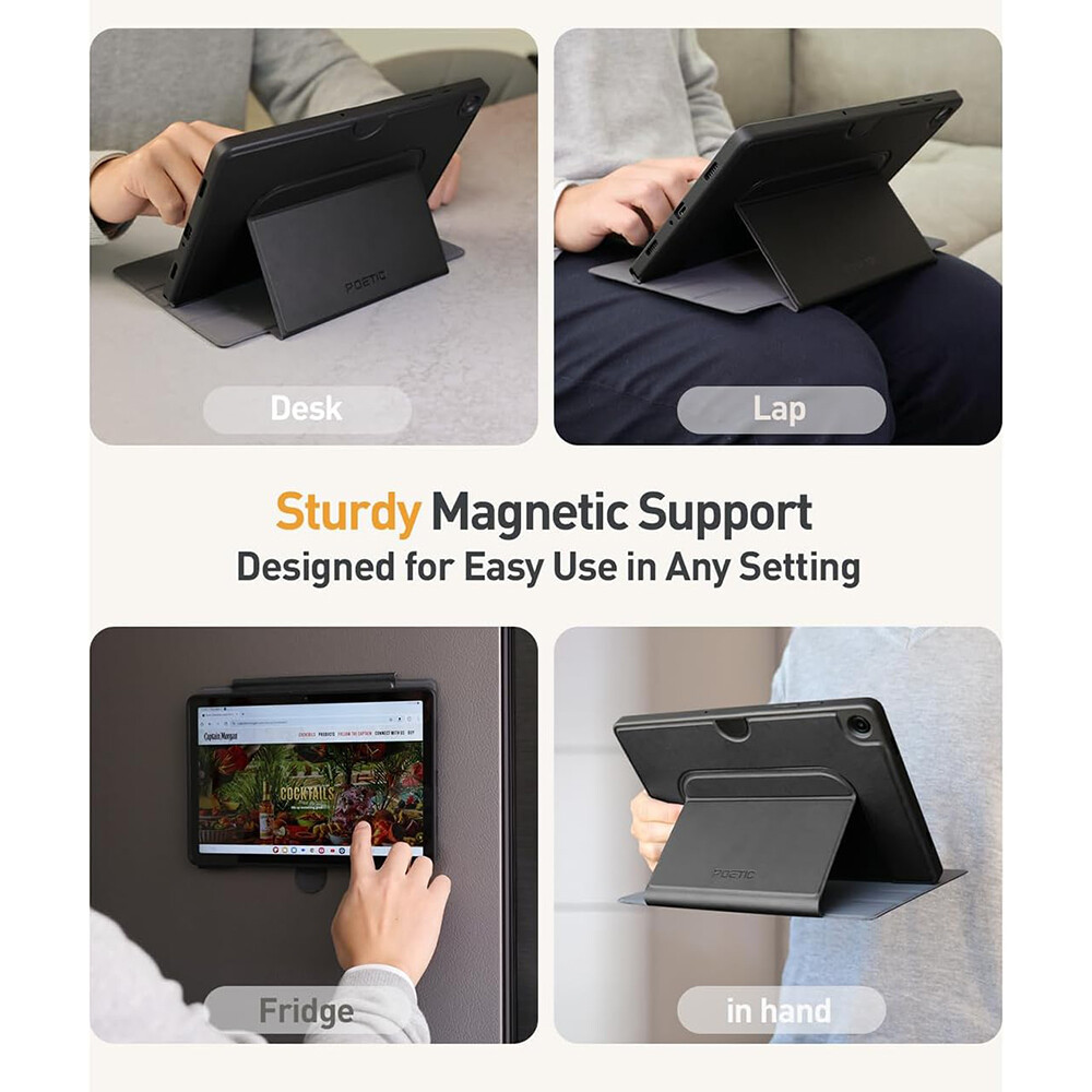 For Samsung Galaxy Tab A9+ Plus Case Poetic Explorer Fidget Mount Folio Case