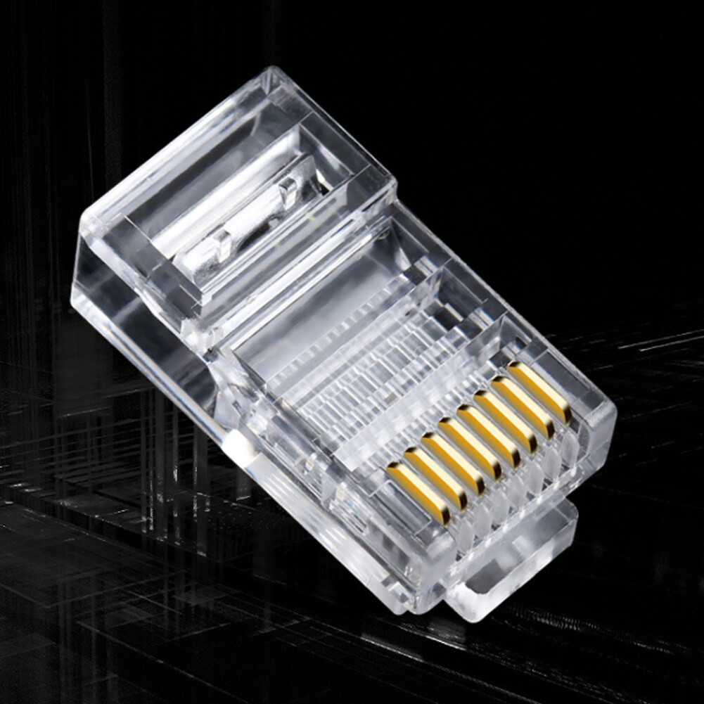US 100-200Pc Non Pass Through Rj45 8p8c Modular Network Cable Connector Cat6/6a