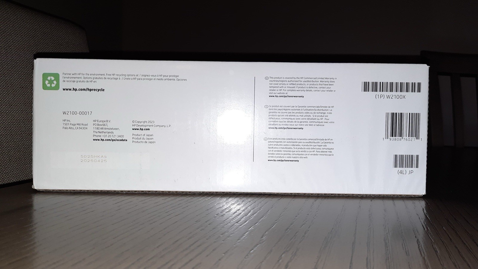 HP 210X Black Original LaserJet Toner Cartridge, ~7,500 Pages, W2100X