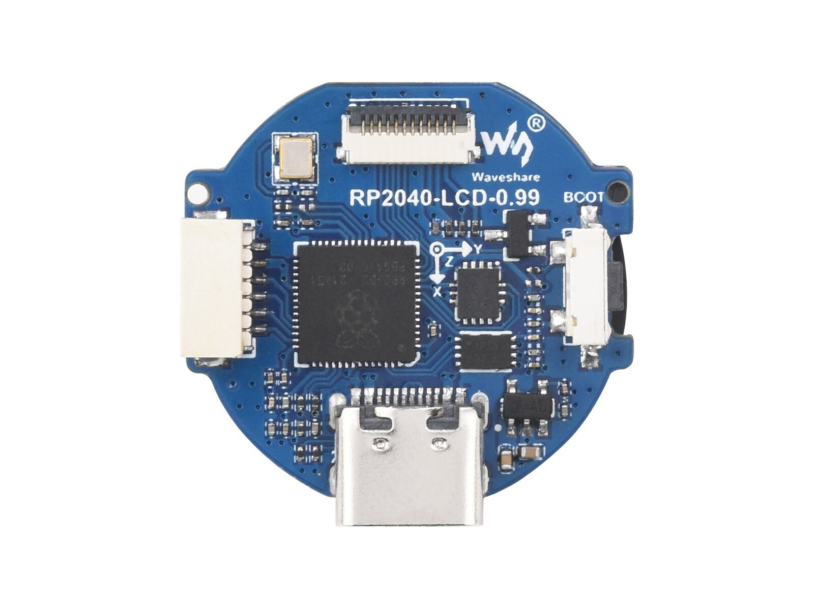 Waveshare RP2040 MCU Board 0.99inch Round LCD Accelerometer Gyroscope Sensor