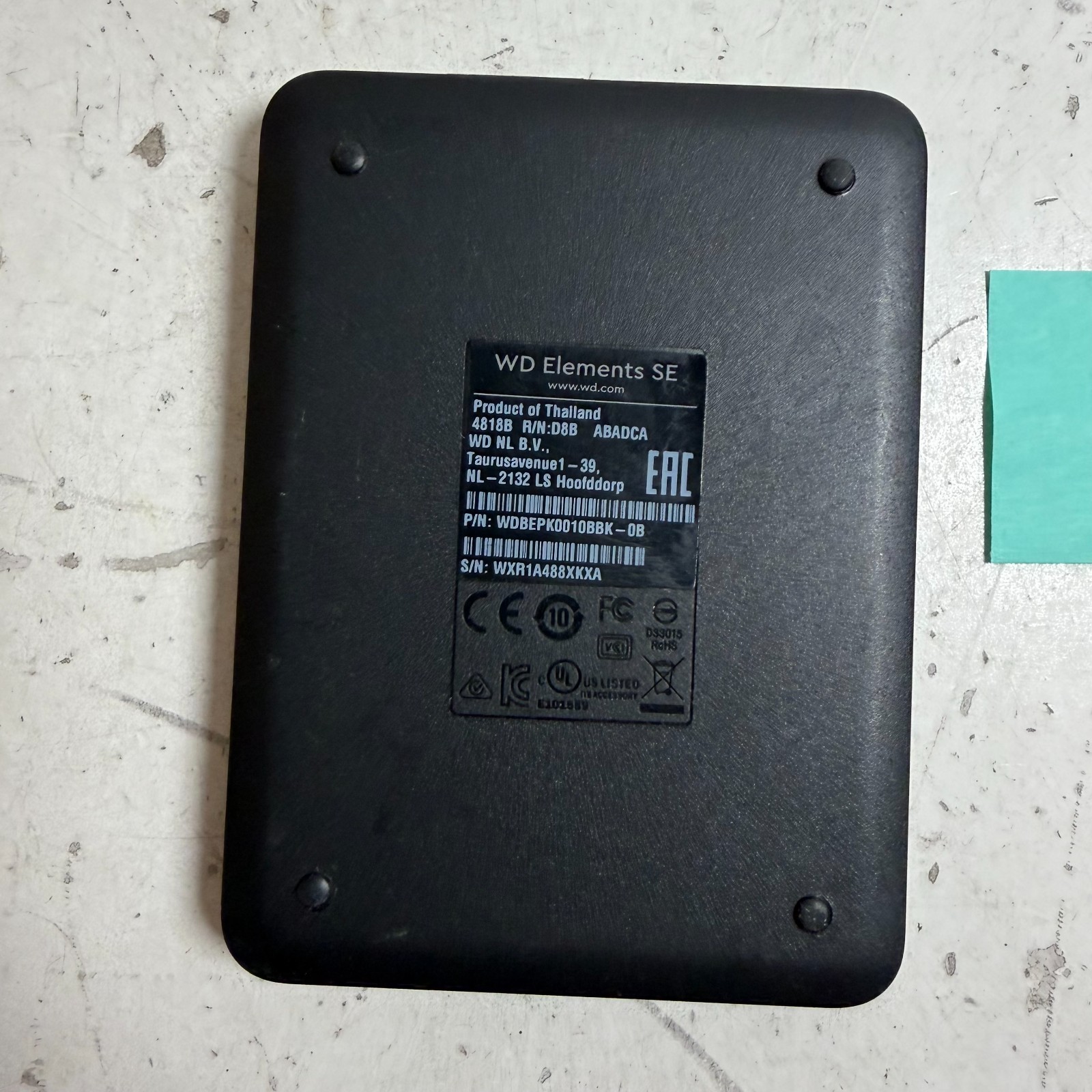 WD Elements SE Black 1TB USB 3.0 Portable Compact External Hard Disk Drive