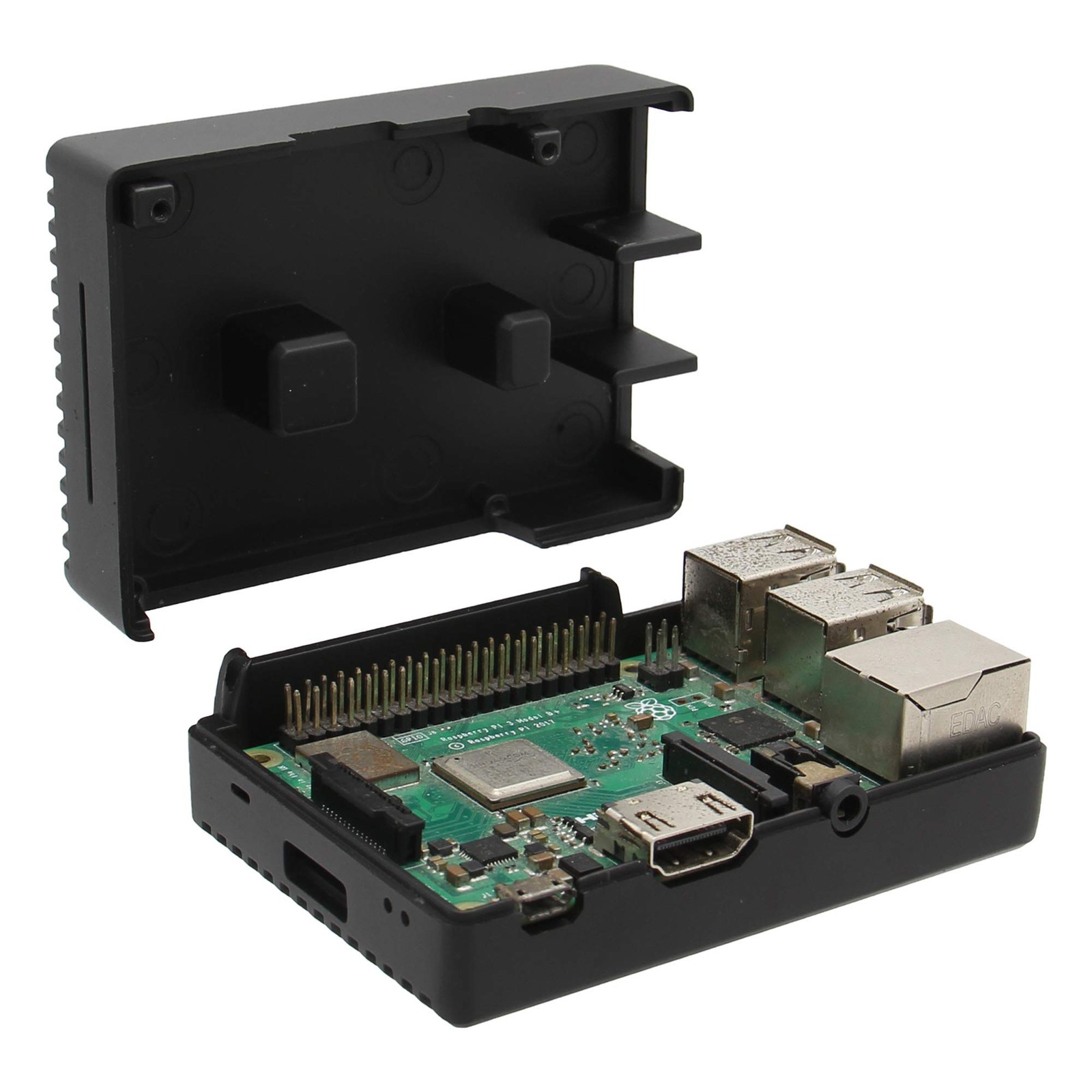 Geekworm P252 Heavy-Duty Aluminum Alloy Metal Case for Raspberry Pi Black