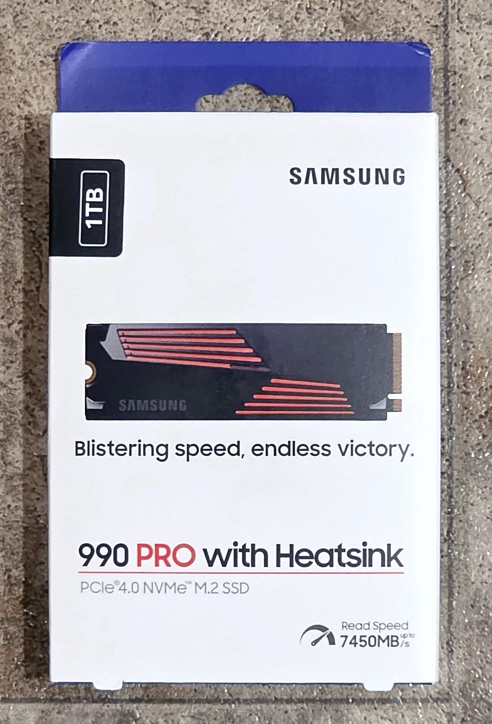 1TB SAMSUNG 990 PRO NVME M.2 2280 SSD with Heatsink 7,450MB/s MZ-V9P1T0GW PS5/PC