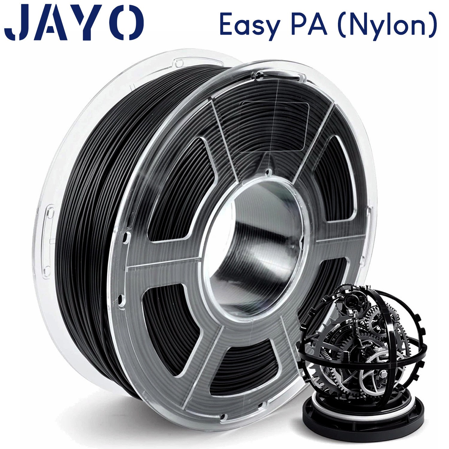 JAYO 1KG Black Easy PA/PA6-CF/PA6-GF/PA12-CF Carbon Fiber 3D Filament Nylon 1.75