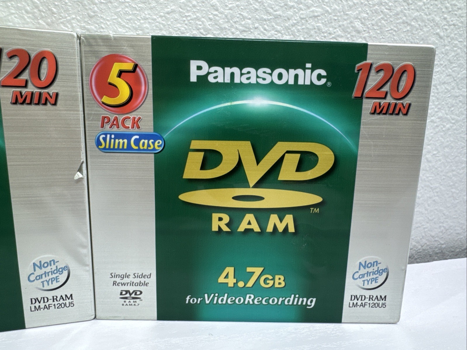 Lot Of 3 Panasonic LM-AF120LU5 DVD Ram Disc 120 Min. 5 Packs – Brand NEW!