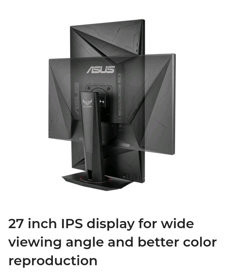 ASUS TUF Gaming Monitor VG279QR 27″ IPS FHD 165Hz G-Sync w/Ergonomics Stand NEW