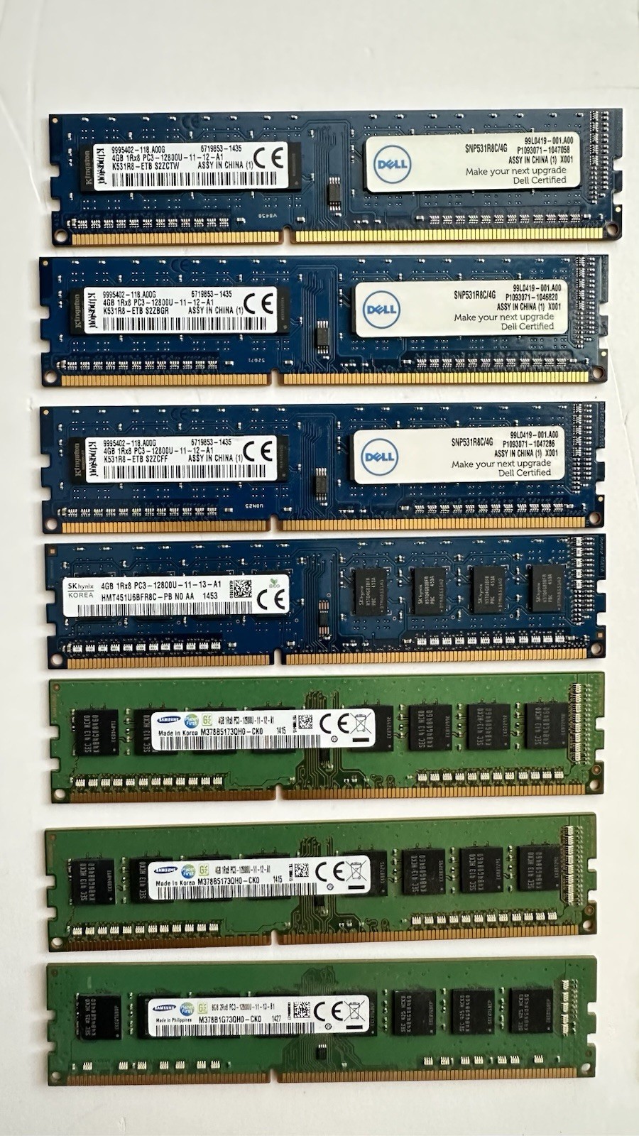 Mixed Brands Hynix, Crucial 4GB And 8GB DDR3 RAM
