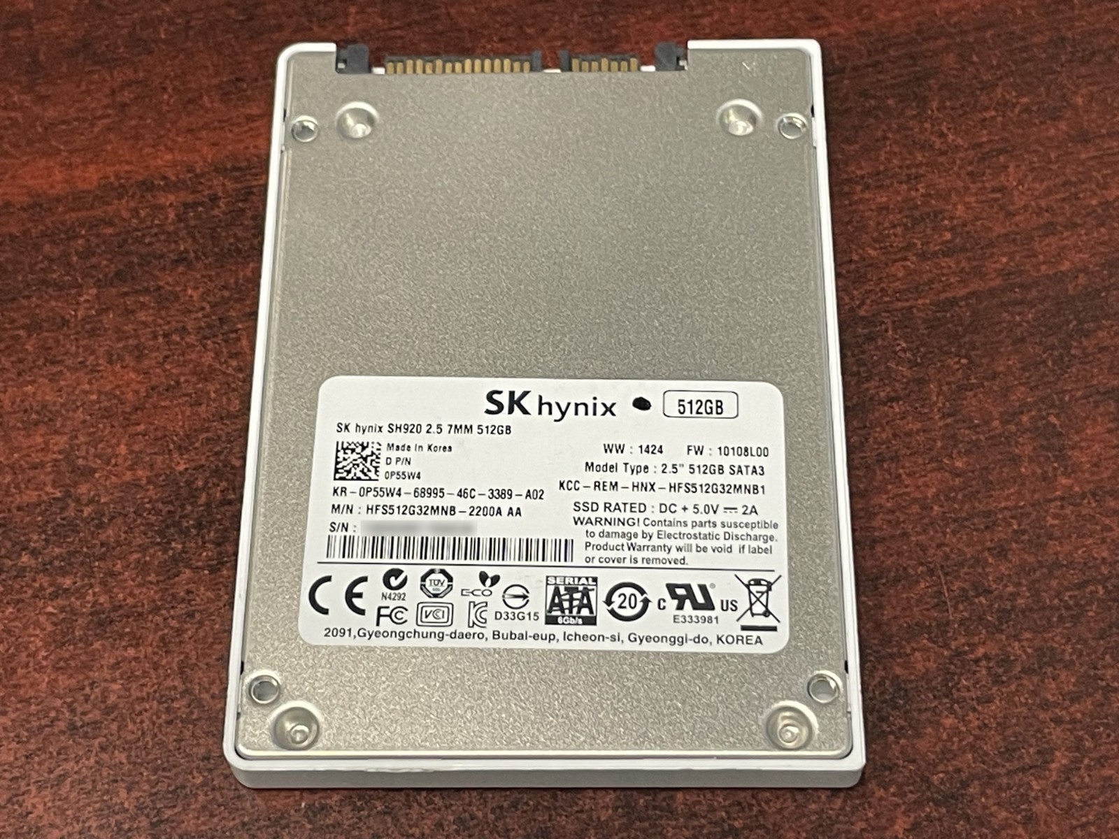 SK Hynix 512GB SH920 7mm SATA 2.5″ SSD Solid State Drive HFS512G32MNB-2200A
