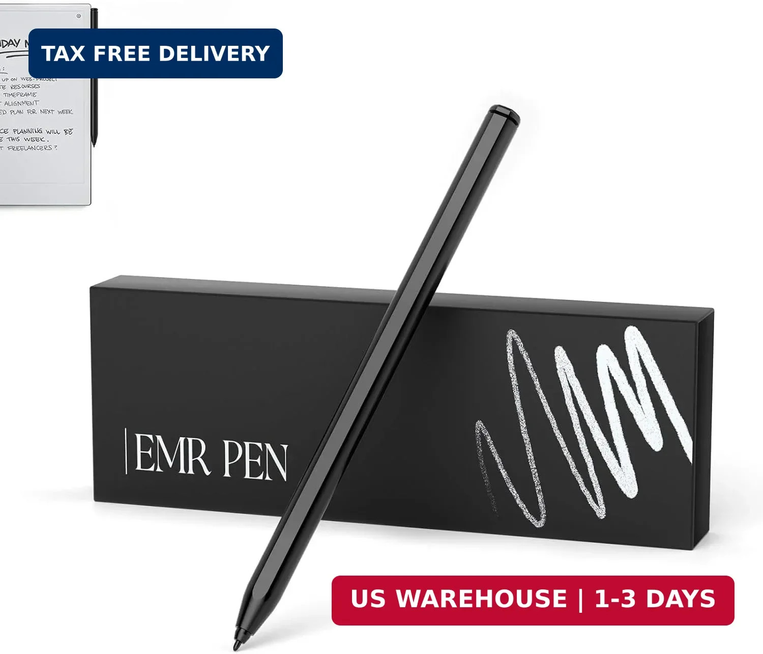 Remarkable 2 Stylus Pen Eraser Tilt Support 4096 Pressure Levels Black