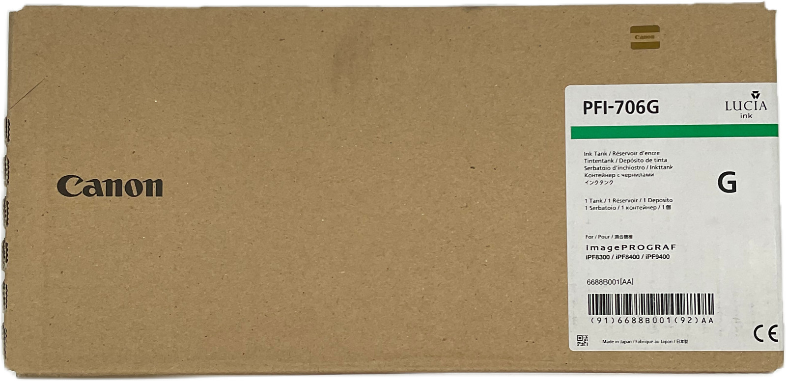 Canon PFI-706G Green Pigment Ink Cartridge