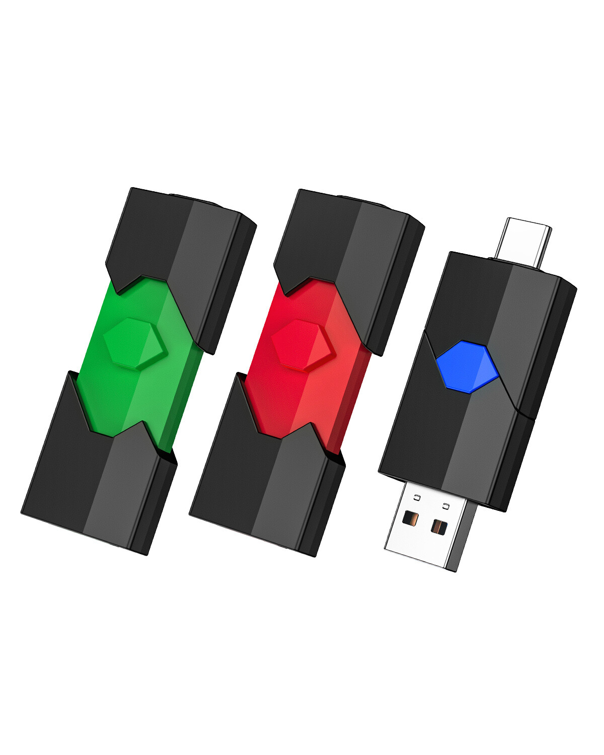 Kootion 32GB 64GB 128GB Retractable Type-C Flash Drive Memory Stick For Phone PC