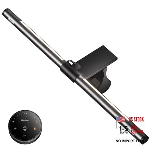 Computer Monitor Light Bar with Remote, Eye-Care Monitor Light Backlight Gray