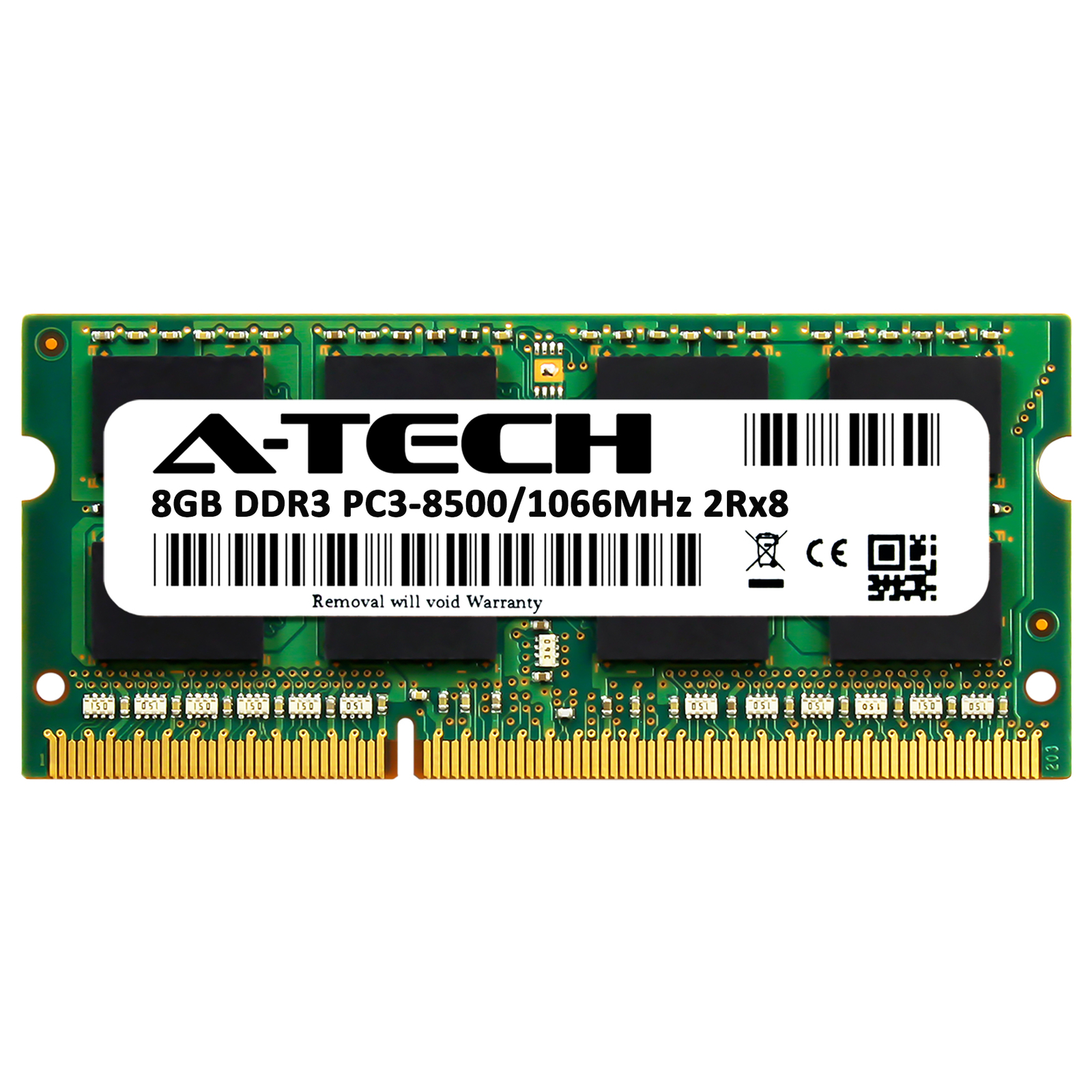 A-Tech 8GB PC3-8500 Laptop SODIMM 204-Pin DDR3 1066MHz Notebook Memory RAM 1x 8G