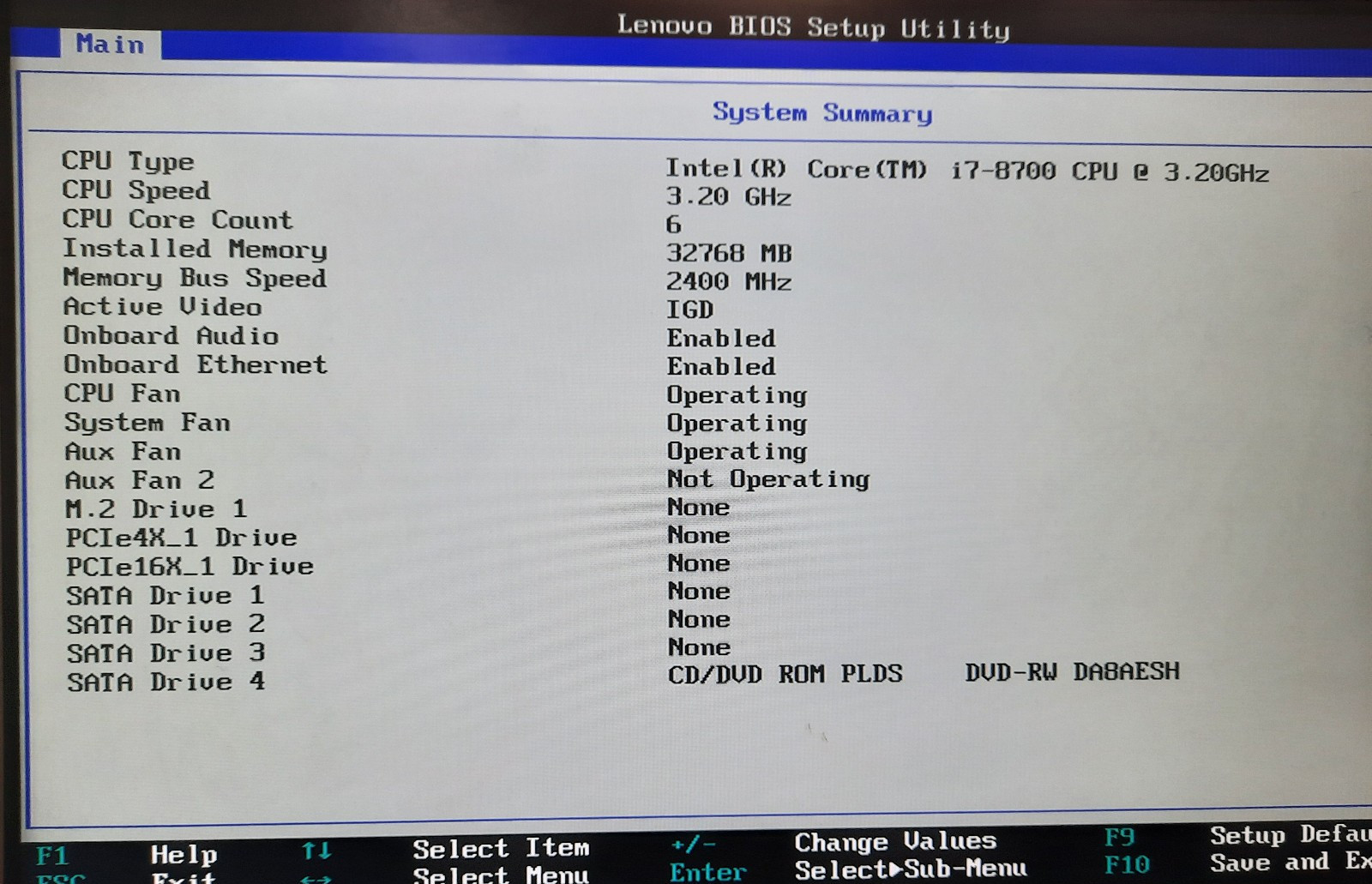 Lenovo ThinkStation P330 i7-8700 3.20Ghz 32GB DDR4 NO HDD NO OS