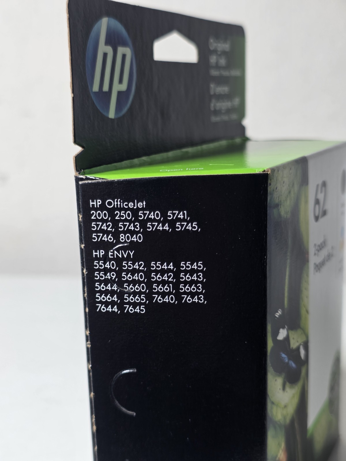 HP 62 2-pack Black Tri-color Original Ink Cartridges EXP Aug 23 New Sealed