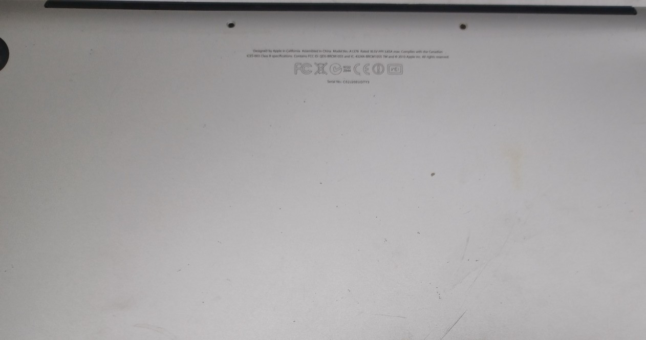 Apple Macbook Pro 13 inch mid 2012 Intel i5 2.5 GHz 8GB RAM No Storage