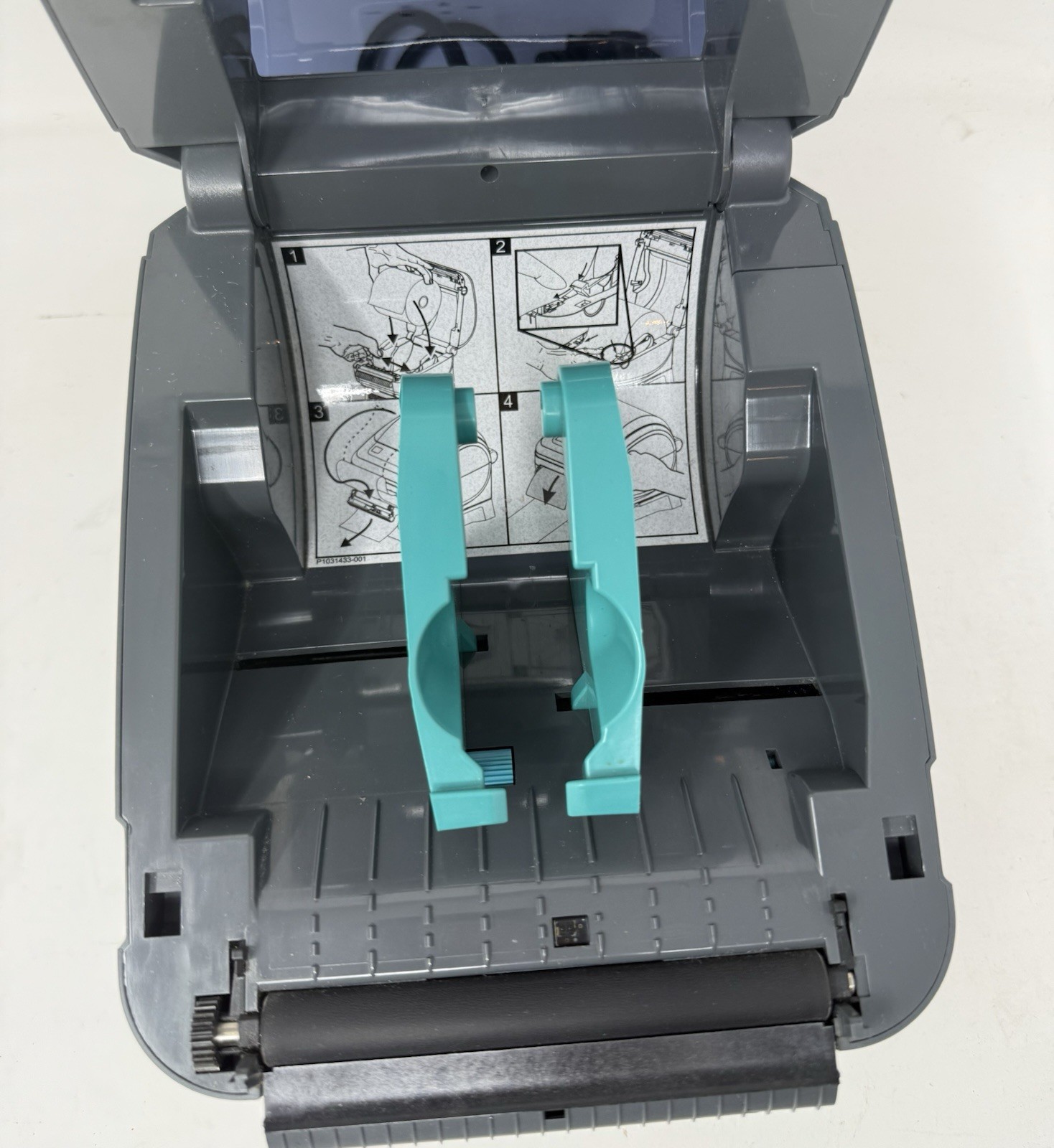 Zebra ZP450 Thermal Label Printer ZP450-0501-0006A ~ Works has crack Read Desc