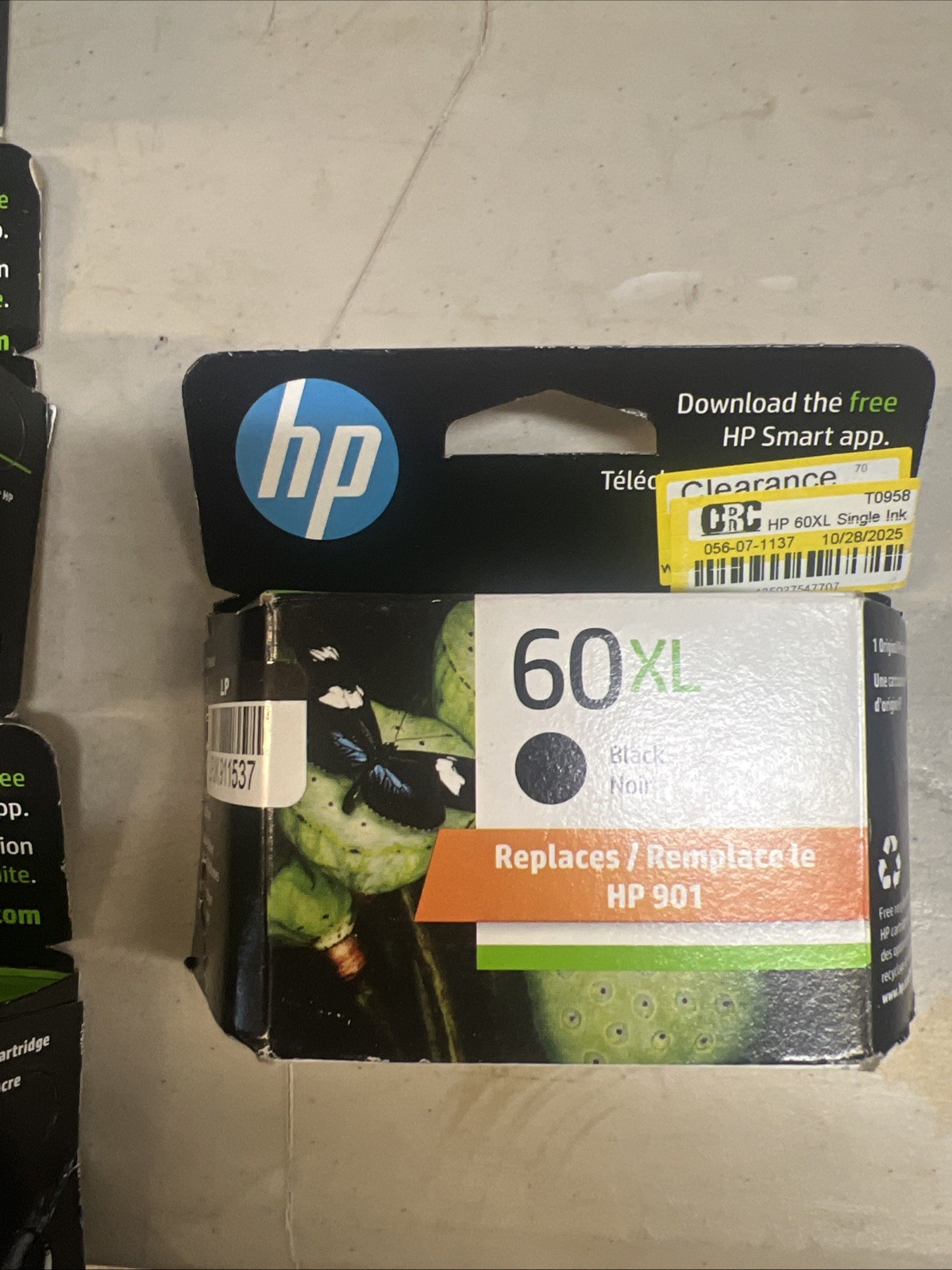 Authentic HP 60XL Black High-Yield ink Cartridge Replaces HP 901 – Black
