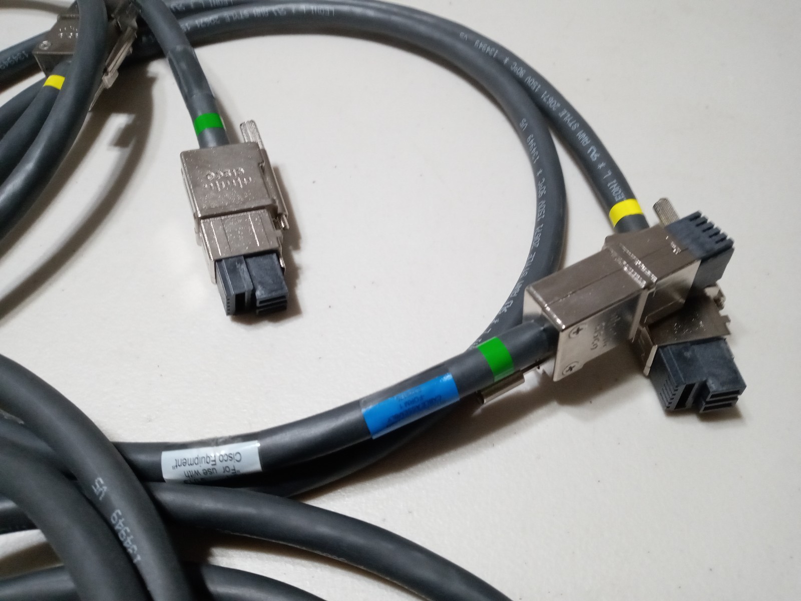 Lot of 6 Cisco 37-1121-01 PowerStack Cables 150 CM for Cisco 3750X and 3850