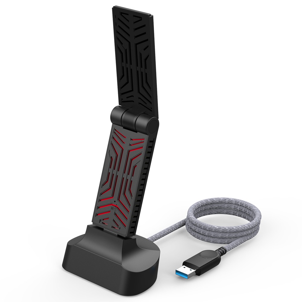 Tri-Band BE6500 Wireless USB WiFi 7 Adapter Dual Band AC1900 Network Adapter