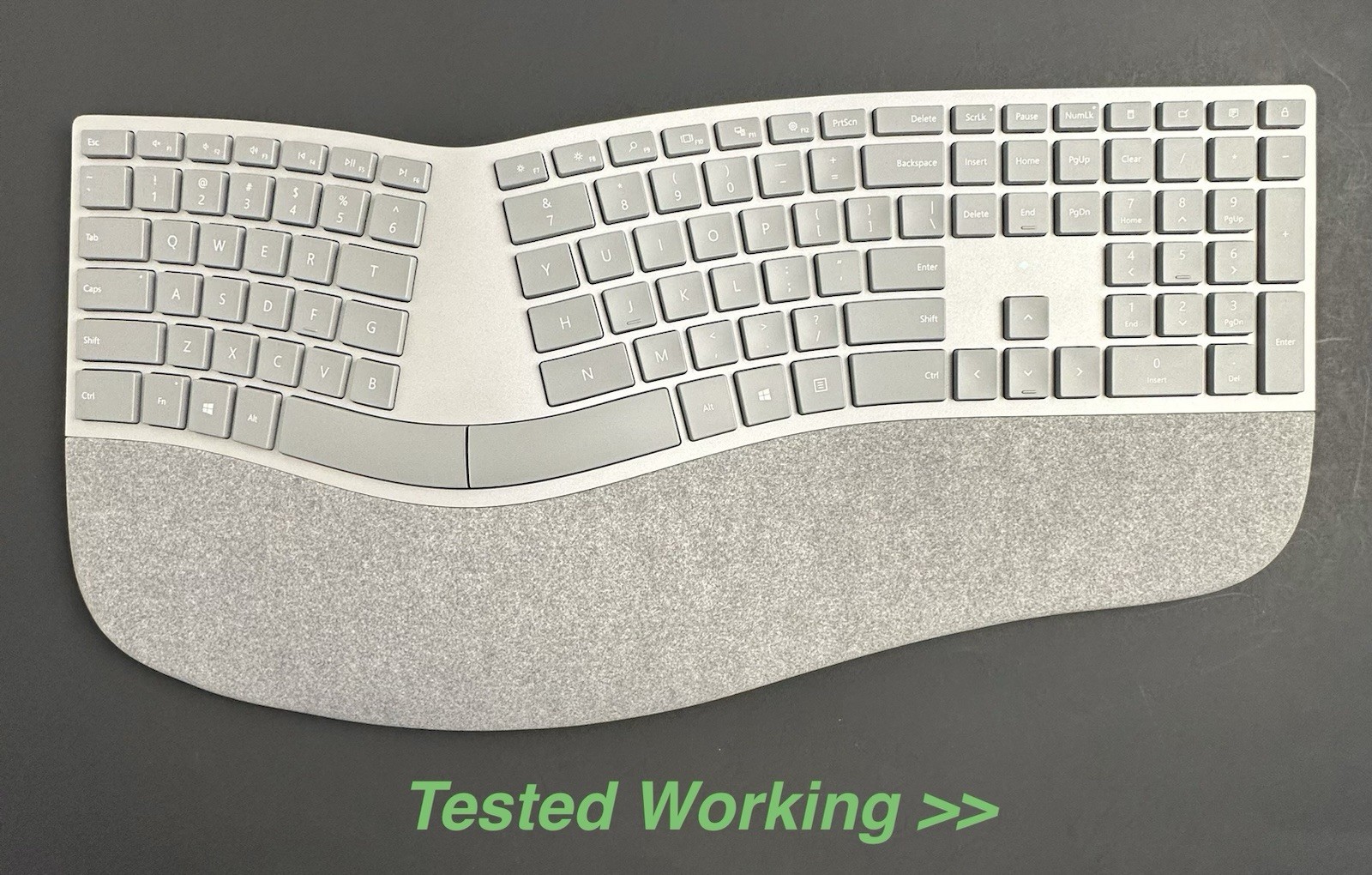 Microsoft Surface Ergonomic Keyboard ( Model 1786 ) Bluetooth, Grey Alcantara