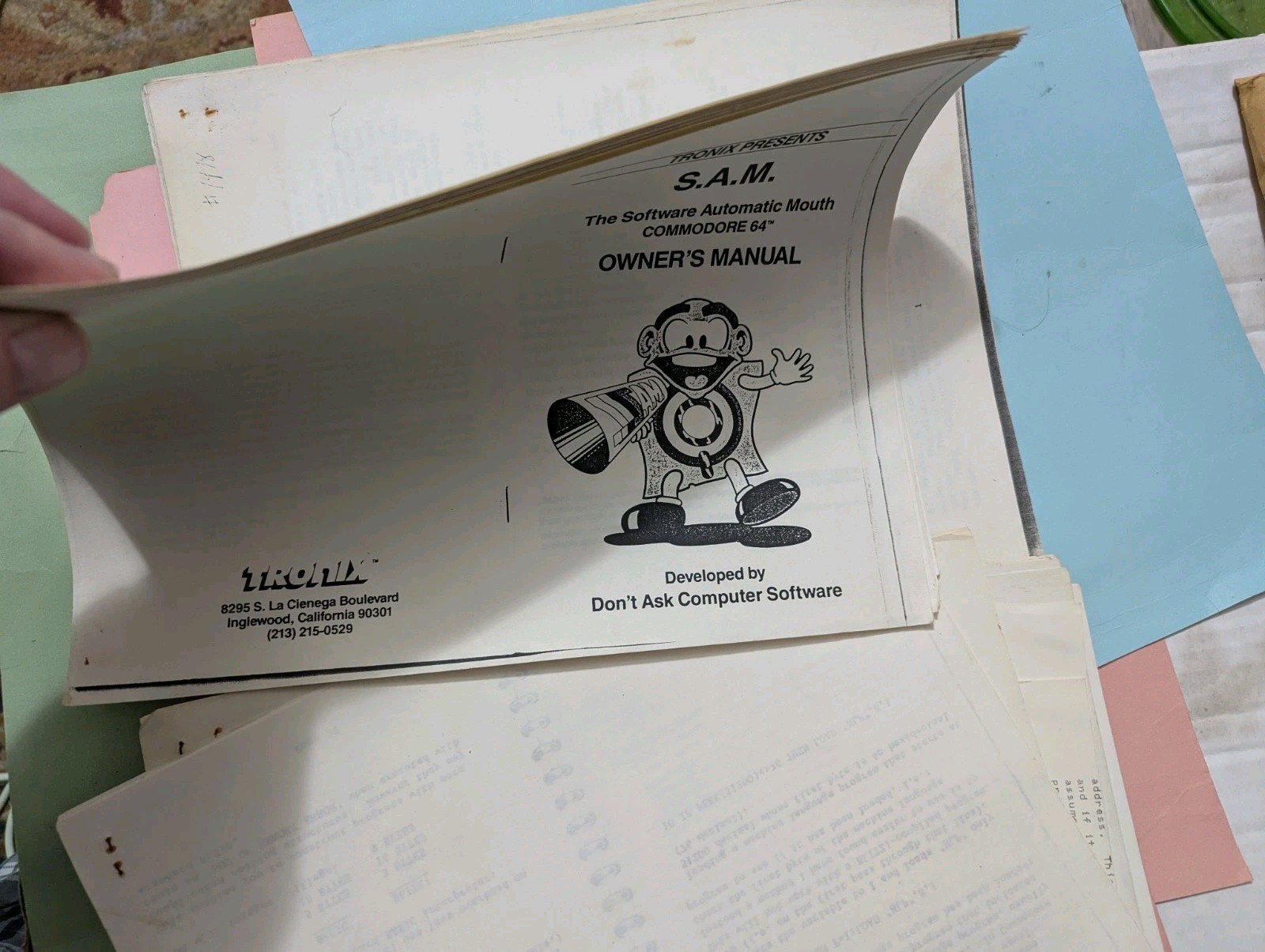 Bundle of Commodore 64 Software User Manual Photocopies – VIP Terminal Blitz Etc