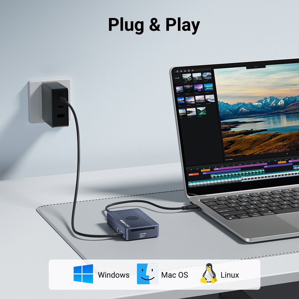ACASIS Thunderbolt 4 Dual NVMe SSD RAID Enclosure Dock for Mac 40Gbps Hub