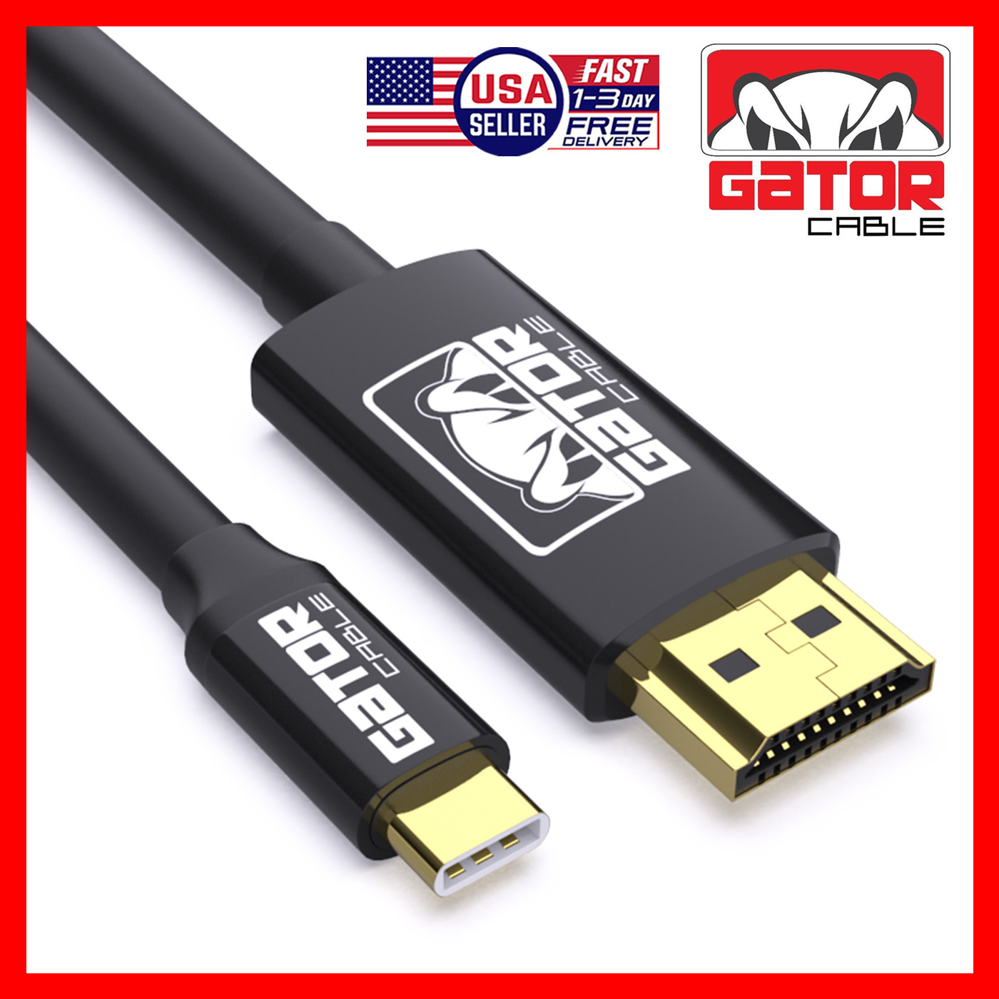 USB-C to HDMI Mirror Cable Adapter 4K HDTV For iPhone 15 16 Pro Max Plus Samsung
