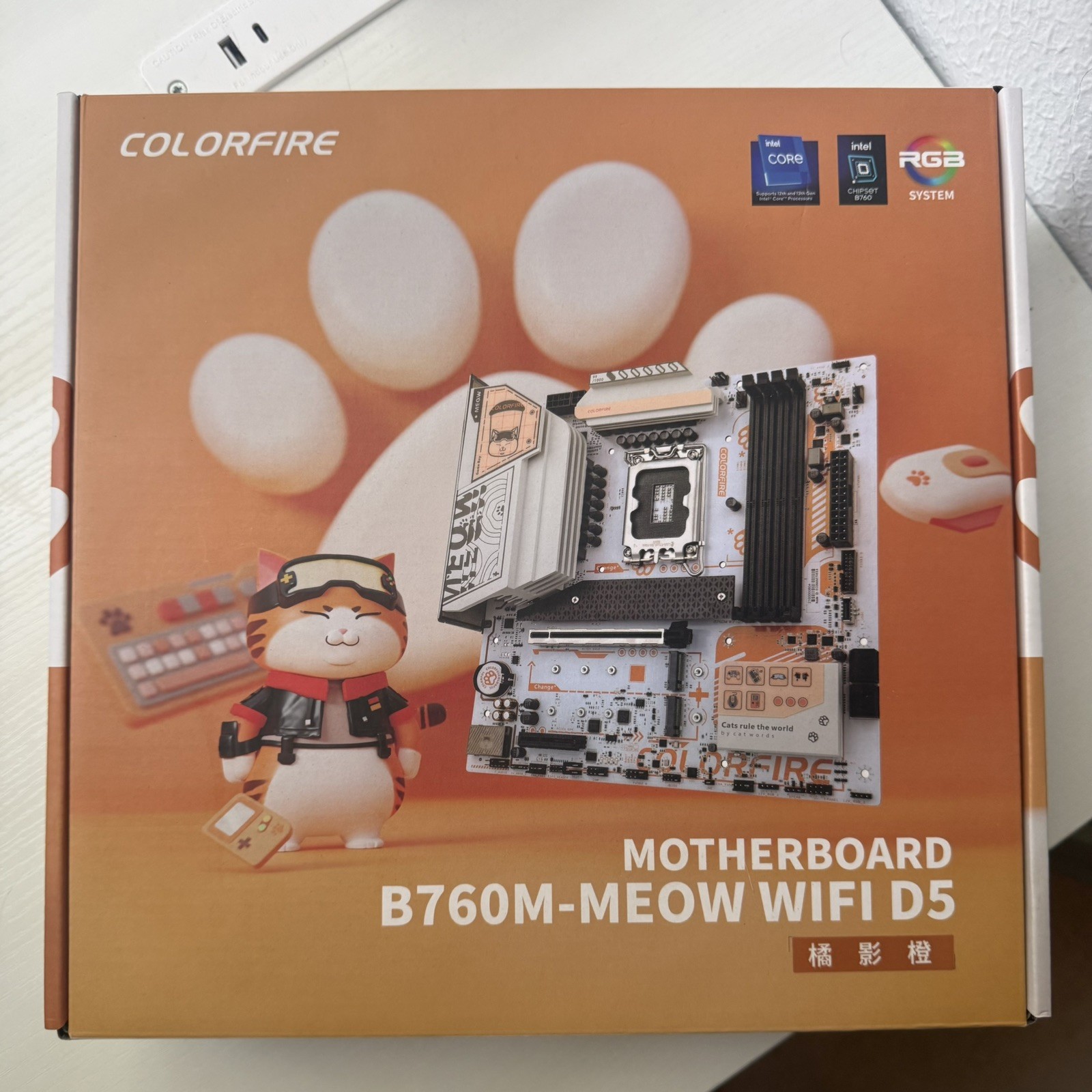 Colorfire B760M Meow Wi-Fi D5 Orange Cat (Brand New)