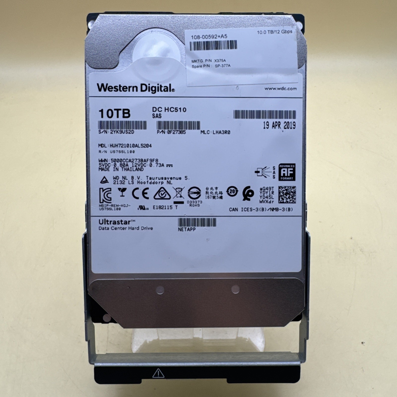 WD HGST DC HC510 10TB 7.2K SAS 12Gbps 3.5in HDD HUH721010AL5204