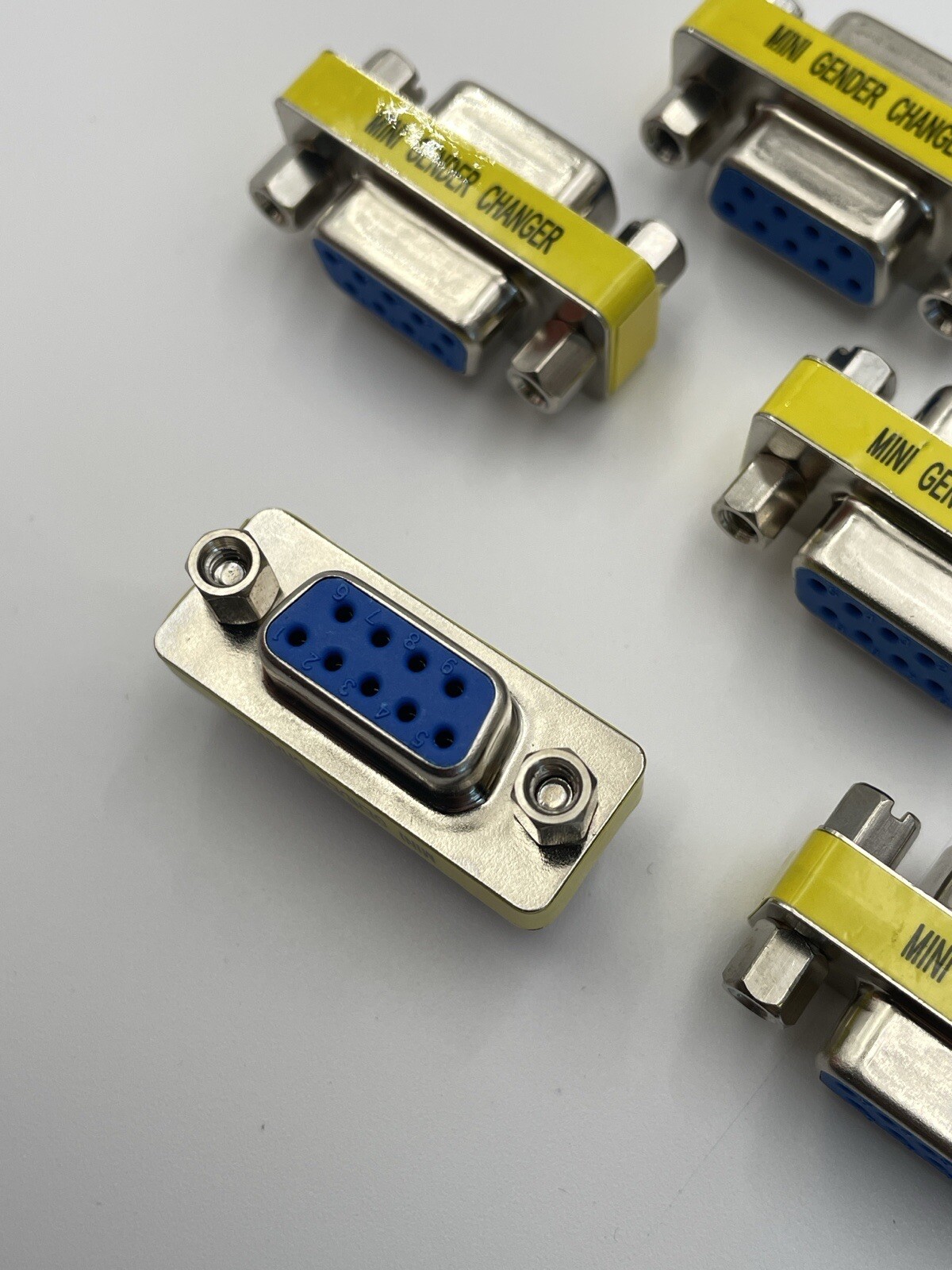 6 Pcs DB9 9-Pin Female to Female Serial Mini Gender Changer Coupler RS-232 New