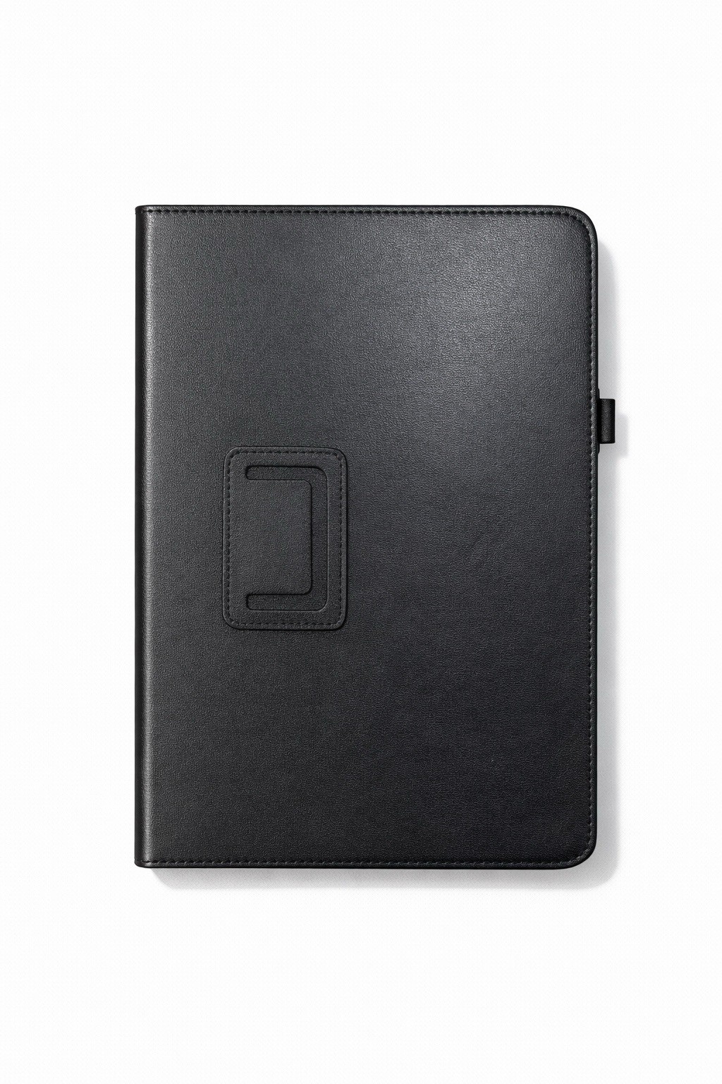 Black Synthetic Leather Folding Folio Tablet Case with Card Pocket