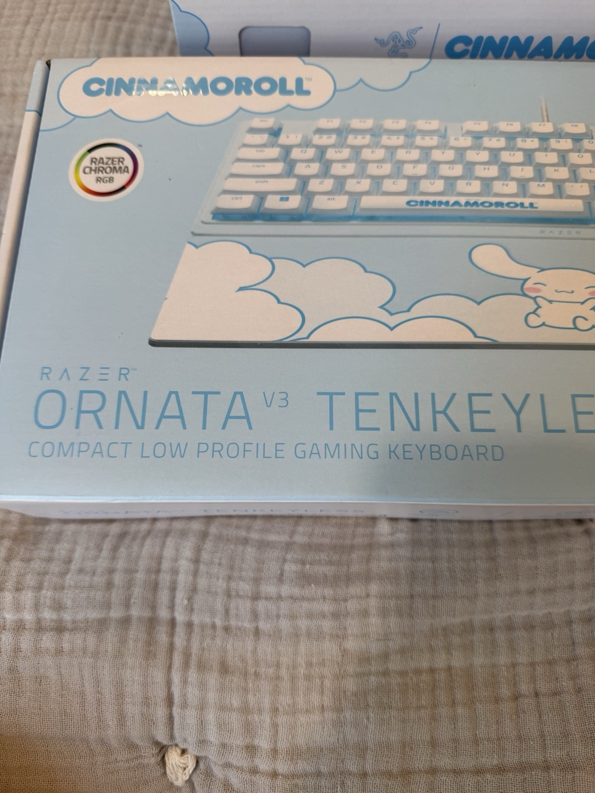Razer Ornata V3 Tenkeyless x Cinnamoroll Keyboard + Gigantus V2 Mouse Mat Setup